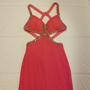 Pink Sequenced Prom/Gala Dress